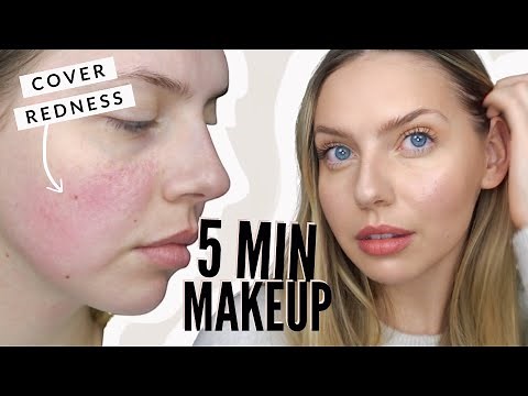 5-Minute Makeup To Cover Up Redness (+ Rosacea) | Using ONLY Clean Makeup