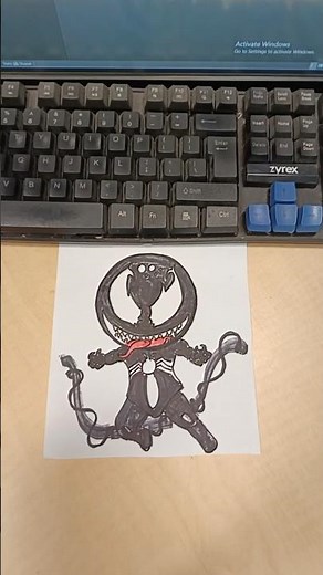 HOW TO DRAW CHIBI VENOM FOR MARVEL'S CUTE EASY #youtubeshorts #youtube #shortvideo #viralvideo#video