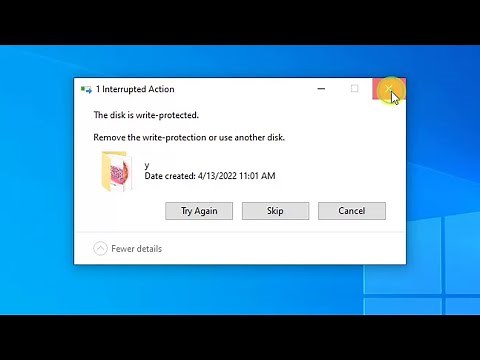 How to fix the disk is write-protected remove the write-protection or use another disk