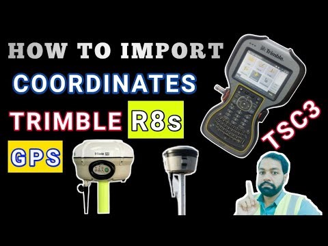how to import coordinate Trimble gps R8s / Trimble gps TSC3 import coordinate urdu hindi