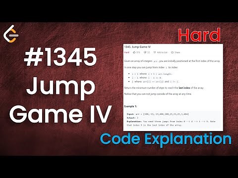 Jump Game IV | Live Coding with Explanation | Leetcode - 1345