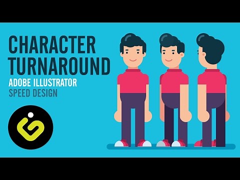 How to Draw a Character Turnaround, Graphic Design Tutorial, 4 Different Poses