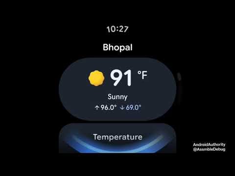 Gemini on Wear OS - Weather cards - Upcoming UI