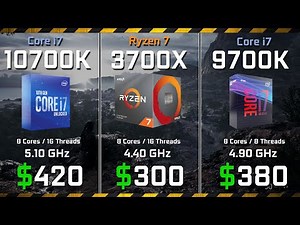 Core i7-10700K vs Ryzen 7 3700X vs i7-9700K Gaming and Rendering Benchmark Comparisons