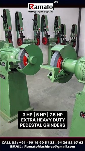 Pedestal Grinding Machine 3HP / 5HP ⚙️ Ramato® Heavy Duty Grinder 🔥 Industrial Use