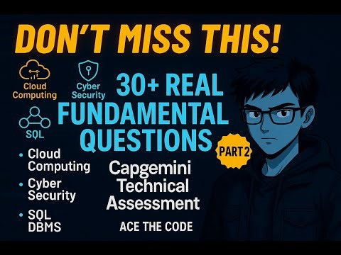 Capgemini Technical Assessment 2025 | 30+ CS Fundamentals Questions Solved (Part-2) | Real Exam Qs