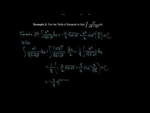 Calculus 7.6 Integration Using Tables and Computer Algebra Systems