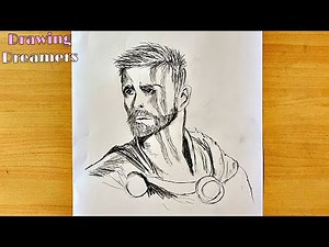 How to draw THOR || Thor - Ragnarök || Pencil sketch step by step for beginners