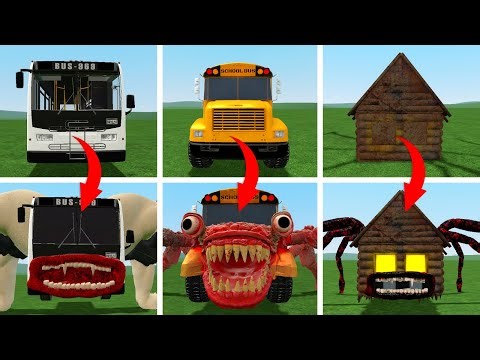 Everything Turns Into Monsters 😱 All Monster Bus Eater Builder, School Bus Eater, House Head Monster