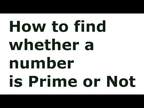 How to check whether a number is prime or not