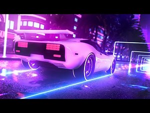 Synthwave Neon City Car Animation