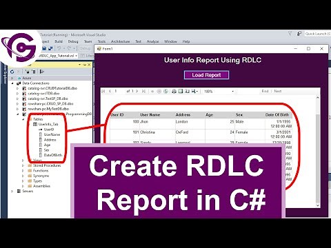 Create RDLC Report in C# with SQL Step by Step | ProgrammingGeek