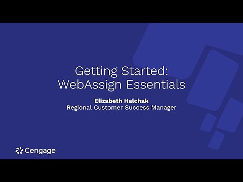 WebAssign Essentials | Instructor Getting Started Webinar