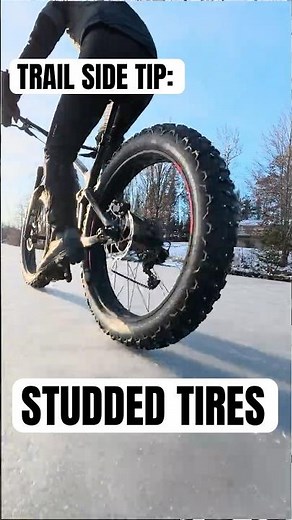 TRAIL SIDE TIP: STUDDED FAT BIKE TIRES #fatbike #mtb #wintercycling