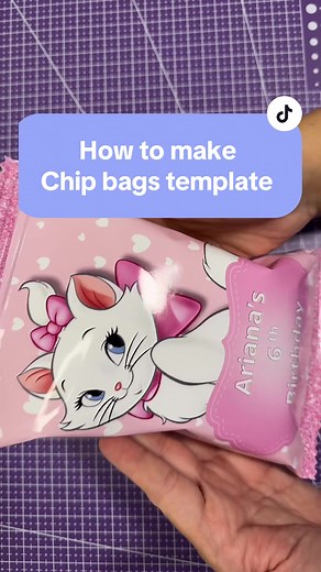 How to make chip bags template using Canva For buy your print at home template or custom template go to my store Link in bio #canvatips #canvadesign #canvatemplates #canvadesign #aristocats #aristocatsparty #craftymoms #marie #canvahacks #canvasart #favors #canvapro