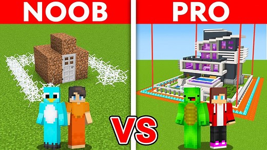 MILO & CHIP vs JJ & MIKEY: Noob vs Pro: SAFEST SECURITY HOUSE BUILD CHALLENGE Minecraft