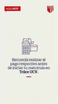 #GuíaUCV: ¿Cómo matricularte en línea con Trilce UCV?
