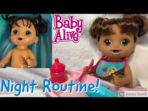 Baby Alive Magic Mixer Doll Feeding + Night Routine
