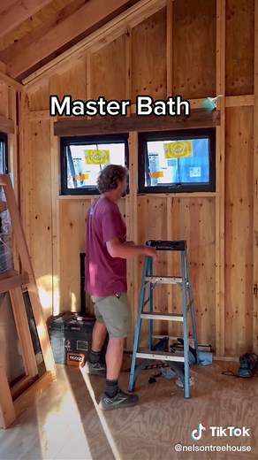 Take an interior tour of this massive & gorgeous 2,400 sq ft treehouse with a fireplace, screened porch, luxury bathrooms and a surprise at the end! #nelsontreehouse #treehousemasters #building #carpentry #texas #treehousebuilding #treehouse #fyp #construction #treehousetour