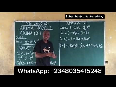How to Solve ARIMA (2,1,2) Model ‪@content-academy‬