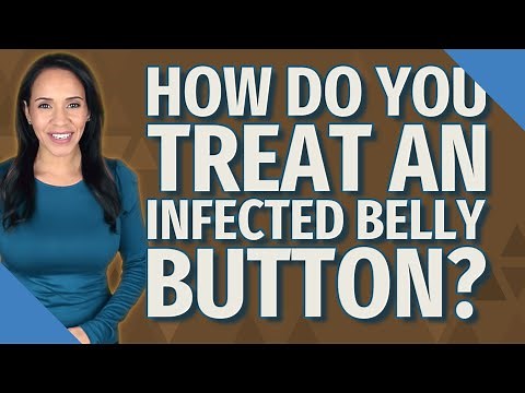 How do you treat an infected belly button?