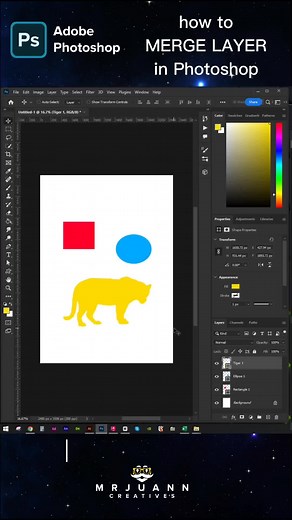 How to Merge Layers in Photoshop Tutorial