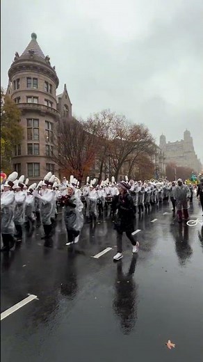 UMass Minuteman Marching Band performing at the 2024 Macy’s Thanksgiving Parade! ❤️🦃