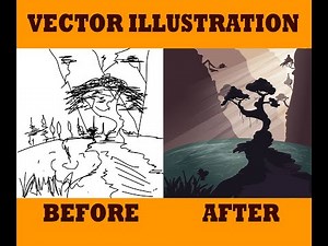 How To Create a Colorful Vector Landscape Illustration - Adobe Illustrator