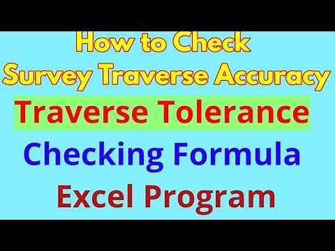 Formula to Calculate Survey Traverse Accuracy | Survey Traverse Accuracy Excel Program | #Traverse
