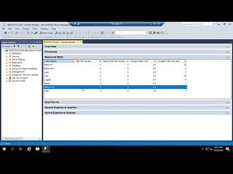 The SQL Server Activity Monitor
