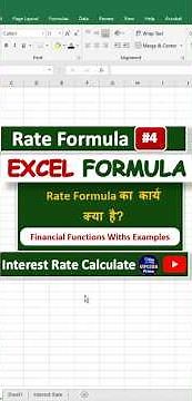 Excel Financial Functions – RATE Formula Explained | Excel Formulas & Functions #4