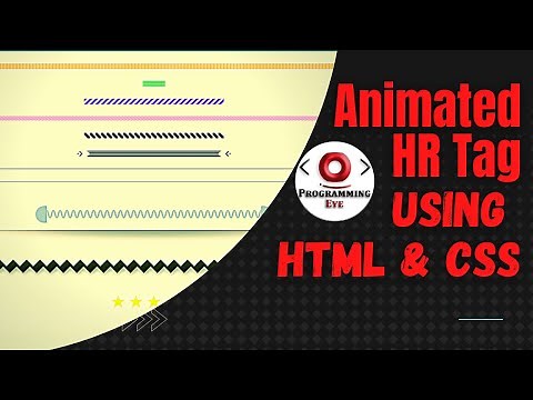 Animated HR Tag using HTML & CSS | #ProgrammingEye