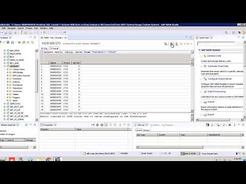 Select Query using SQL Console | SAP HANA