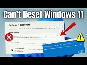 How to Fix "Reset This PC" Not Working in Windows 11