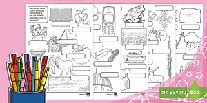 Phonics Colouring Pack - 'oa', 'o_e', 'ow', 'o' and 'oe' Saying /oa/