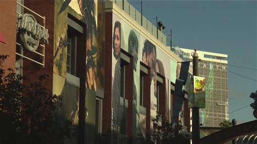 Downtown buildings wrapped in ads despite city's signage regulations