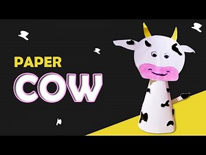 How to Make 3d paper cow tutorial step by step