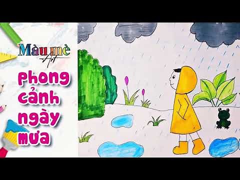 Vẽ Tranh Phong Cảnh Ngày Mưa | Mỹ thuật lớp 3 | painting rainy day scenery