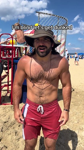 Dunk tank on the beach