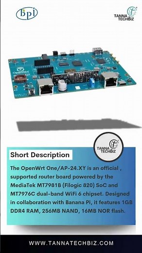 OpenWrt One/AP-24.XY Router Board | WiFi 6, 2.5GbE, USB, NVMe SSD & PoE | Official OpenWrt Hardware