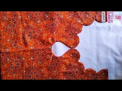 beautiful cutwork neck design cutting and stitching