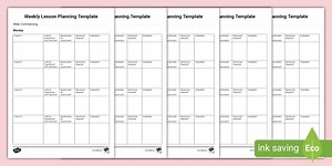 Weekly Lesson Planning Template