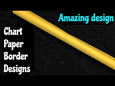 Yellow chart paper Border ideas || Yellow chart paper decoration ideas || Yellow colour chart ||Page