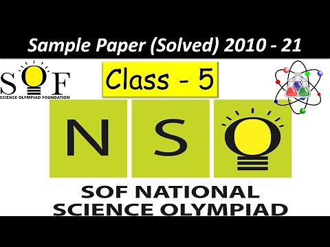 Class - 5 NSO | National Science Olympiad Exam | Solved Sample Paper Of 2020-2021 | SOF-NSO