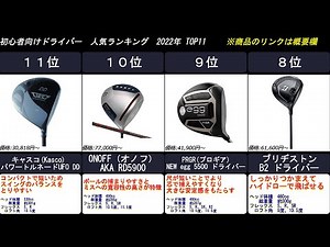 2022年【初心者向けドライバー】 人気ランキングTOP11