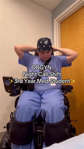 RJ on Instagram: "Most of my 3rd year med rotations are 3-6 weeks and include a variety of call shifts. Obstetrics call shifts are “in house” so we sleep in the hospital overnight. OBGYN has been a busy rotation with plenty to learn! #OBGYN #CallShift #Medicine #Medicalschool #MedicalStudent #WheelchairUser #Disability #disabilityrepresentation #accessibility #hospital #clerkship #medicineonwheels"