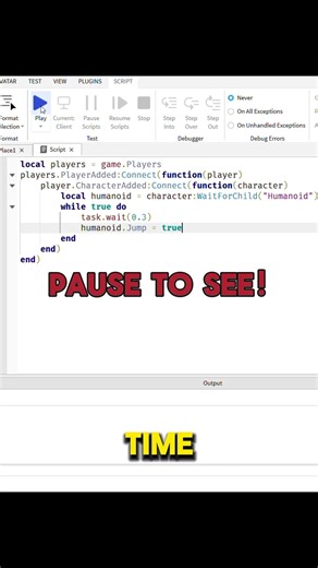 How to get the auto jump effect roblox