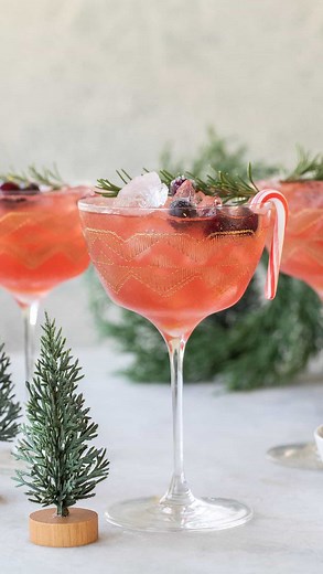 An easy and refreshing Christmas martini 🎄 I serve it over ice so it’s extra chilled. The orange zest and cinnamon add a festive touch too. It’s perfect for a small Christmas gathering or sipping by the fire 🥰 Christmas Martini 1 1/2 ounce vodka 3 ounces cranberry juice 1/2 ounce orange liqueur 1 ounce tangerine juice ▢ 1 cinnamon stick Shake with ice and statin into a glass filled with ice. Garnish with cranberries, rosemary and a lot of orange zest! #christmascocktails #holidaycocktails #coc