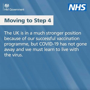 28K views · 259 reactions | COVID restrictions are set to end in England from Step 4 of the Roadmap. Our plan for living with Covid will help life soon return close to normal. https://www.gov.uk/government/news/prime-minister-sets-out-plan-to-ease-restrictions-at-step-4 | UK Government | Facebook