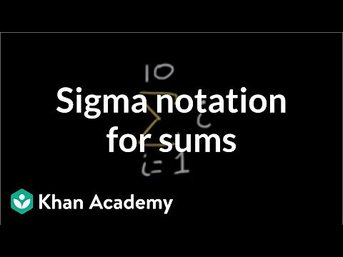 Sigma notation for sums | Sequences, series and induction | Precalculus | Khan Academy